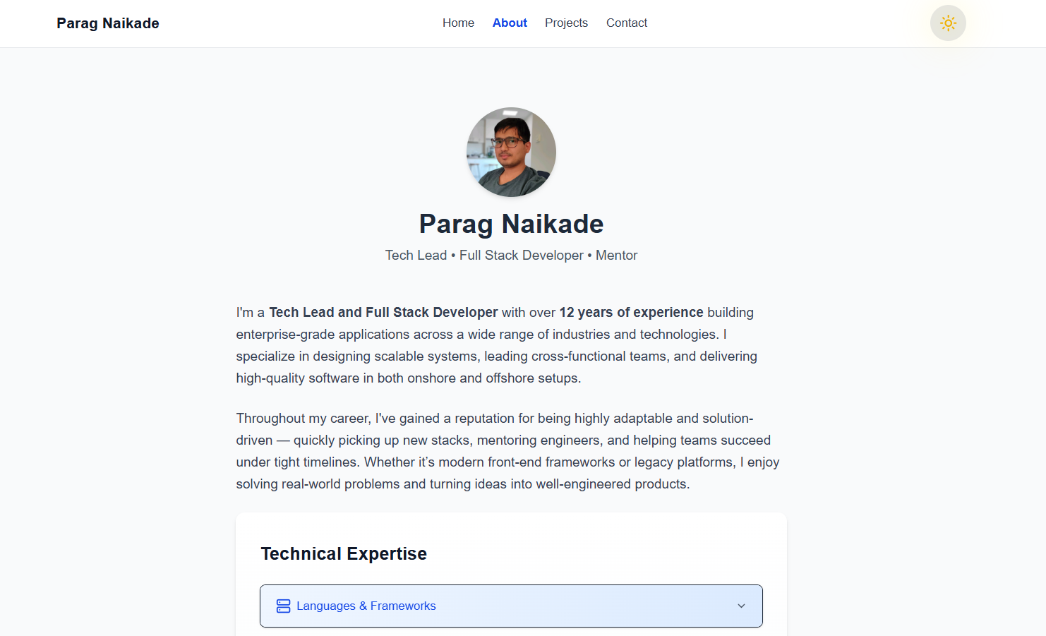 My Portfolio screenshot 1