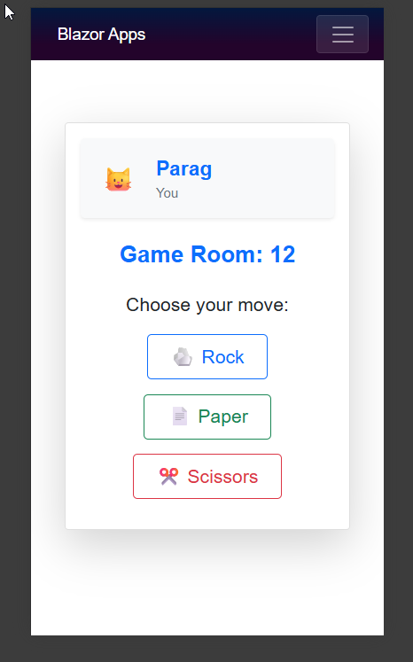 Blazor Game Lobby: Real-Time Rock-Paper-Scissors screenshot 3